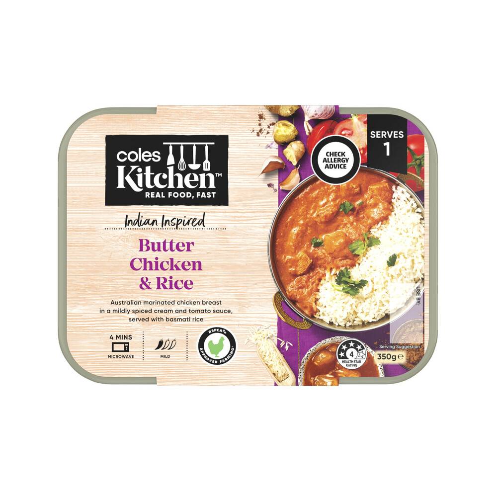 Coles Butter Chicken & Rice Meals