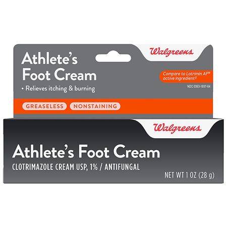 Walgreens Athlete's Foot Cream, Clotrimazole Cream Usp 1 Percent, Antifungal