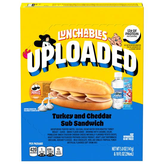 Lunchables Uploaded Turkey & Cheddar Sub Sandwich Lunch Combinations
