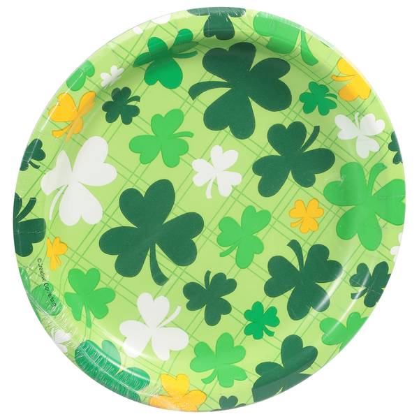 Party Creations Plates, Shamrock & Roll