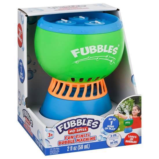 Little Kids Fubbles No Spill Fun-Finiti Bubble Machine Toy