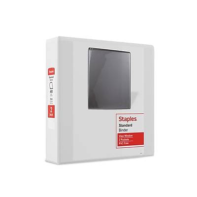 Staples Ring View Binder D Ring (26444-cc) (2 inch/white)