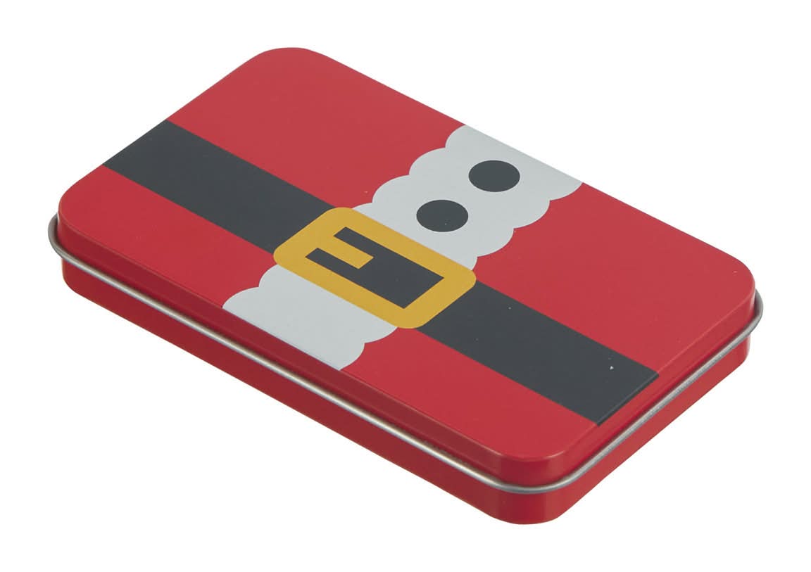 Christmas Metal Rectangle Shaped Tin, Assorted