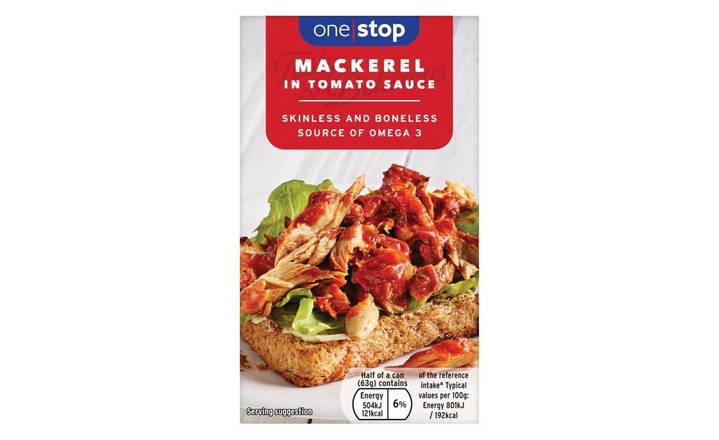 One Stop Mackerel in Tomato 125g (392807)