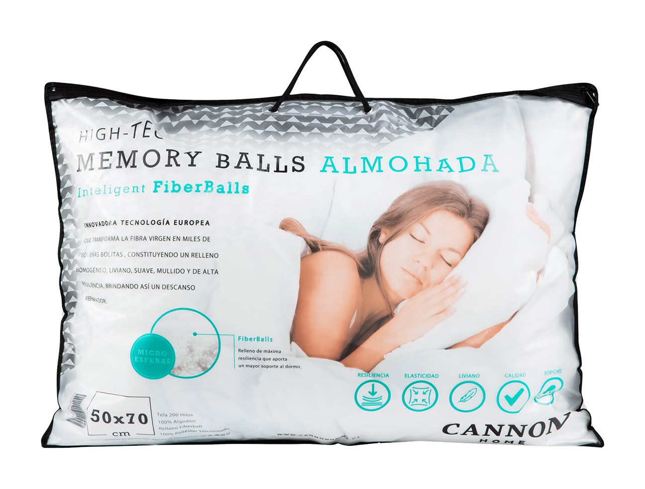 Cannon · Almohada fiber balls 180 hilos