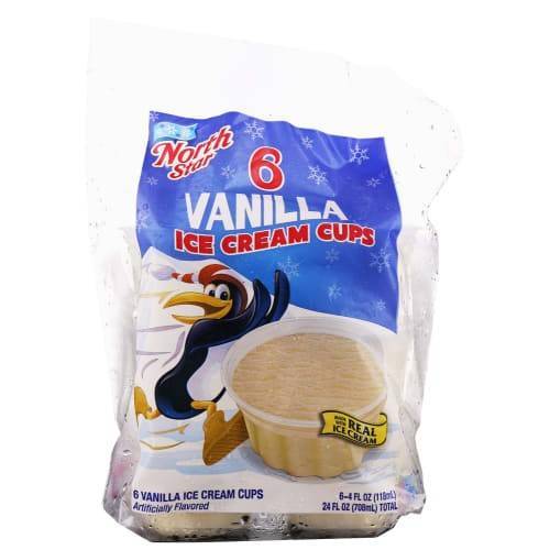 North Star Vanilla Ice Cream Cups (6 x 4 fl oz)