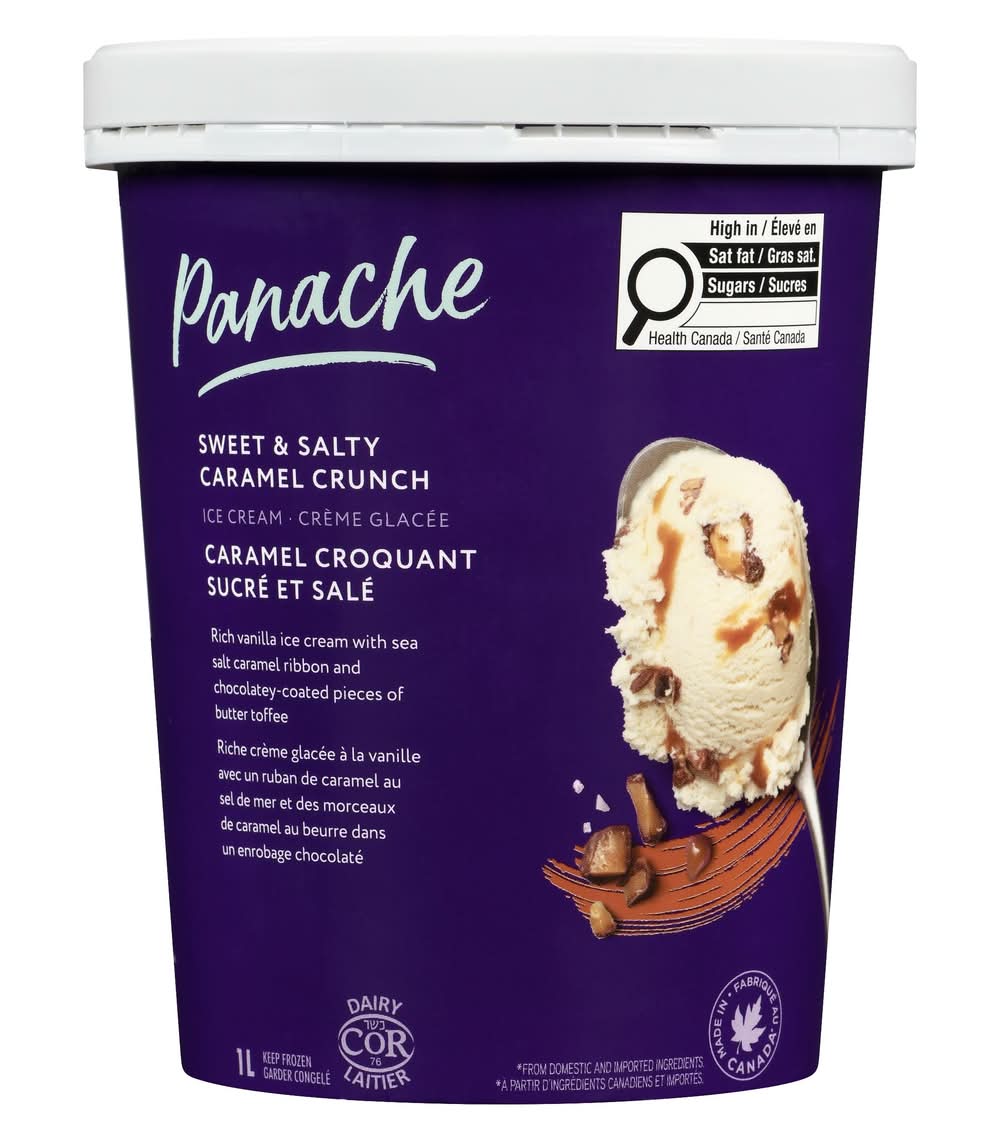 Panache Sweet & Salty Ice Cream, Caramel Crunch (1 L)