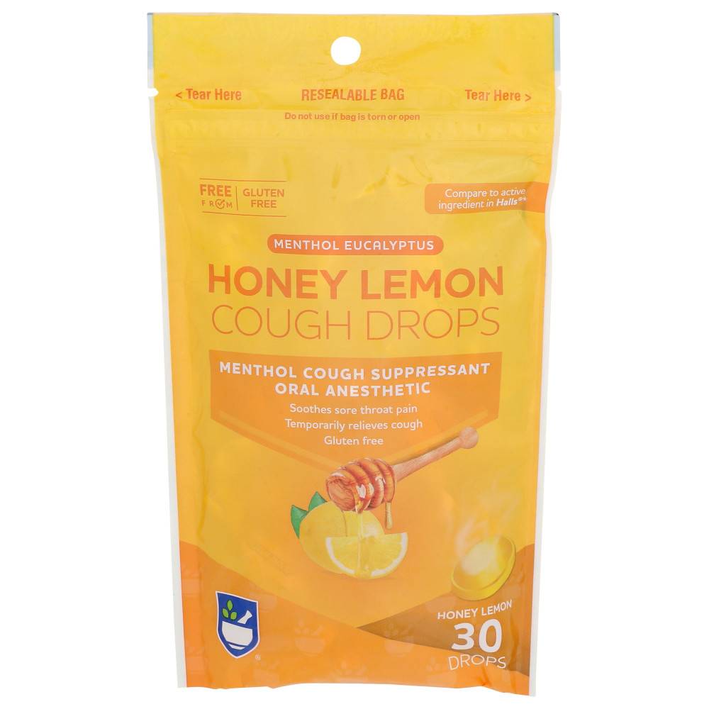 Rite Aid Pharmacy Cough Drops Honey Lemon (30 ct)