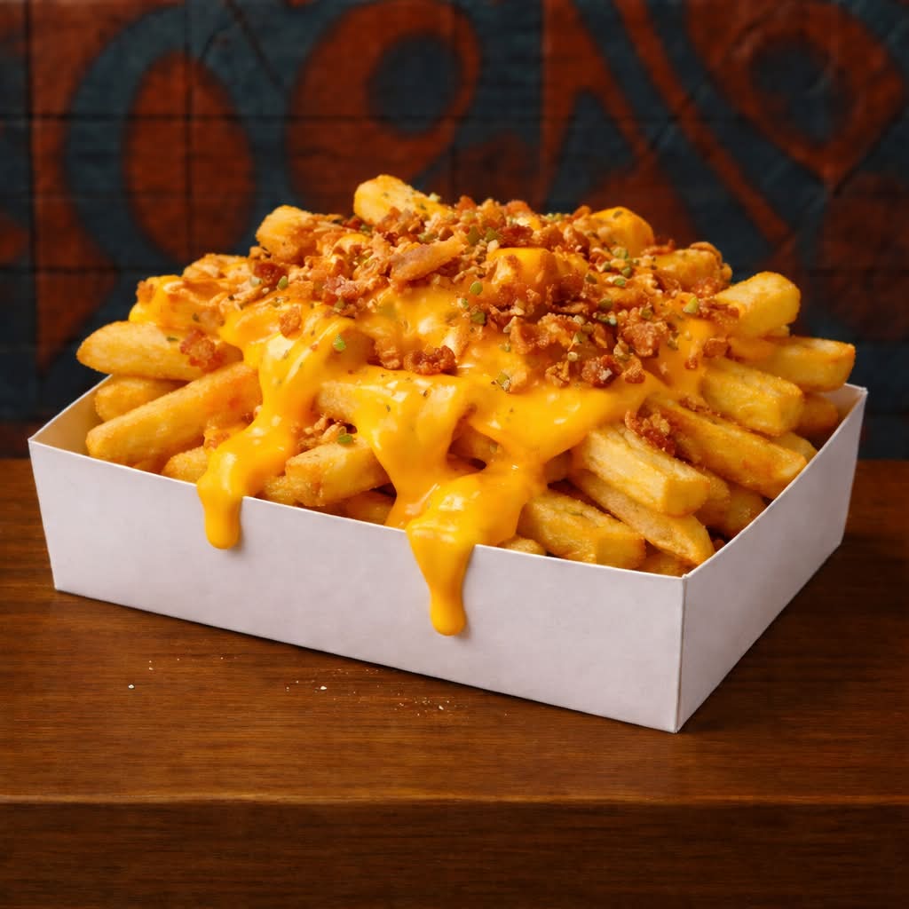 Frite Cheddar onions