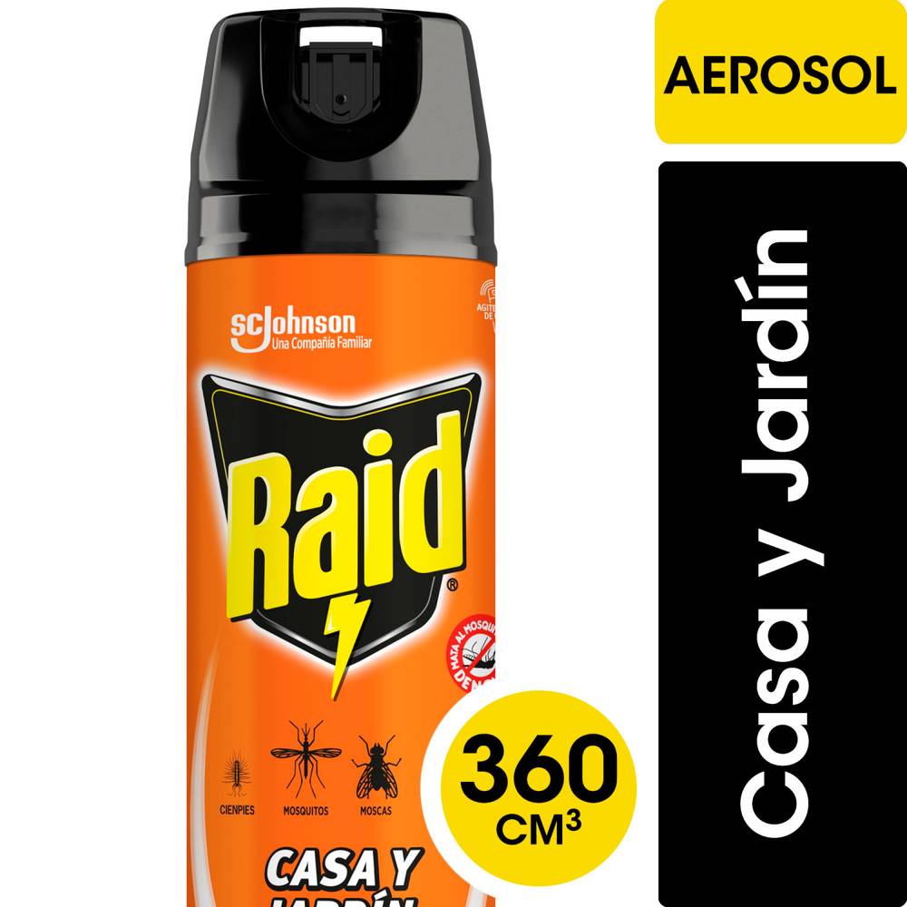 Raid insecticida casa y jardín