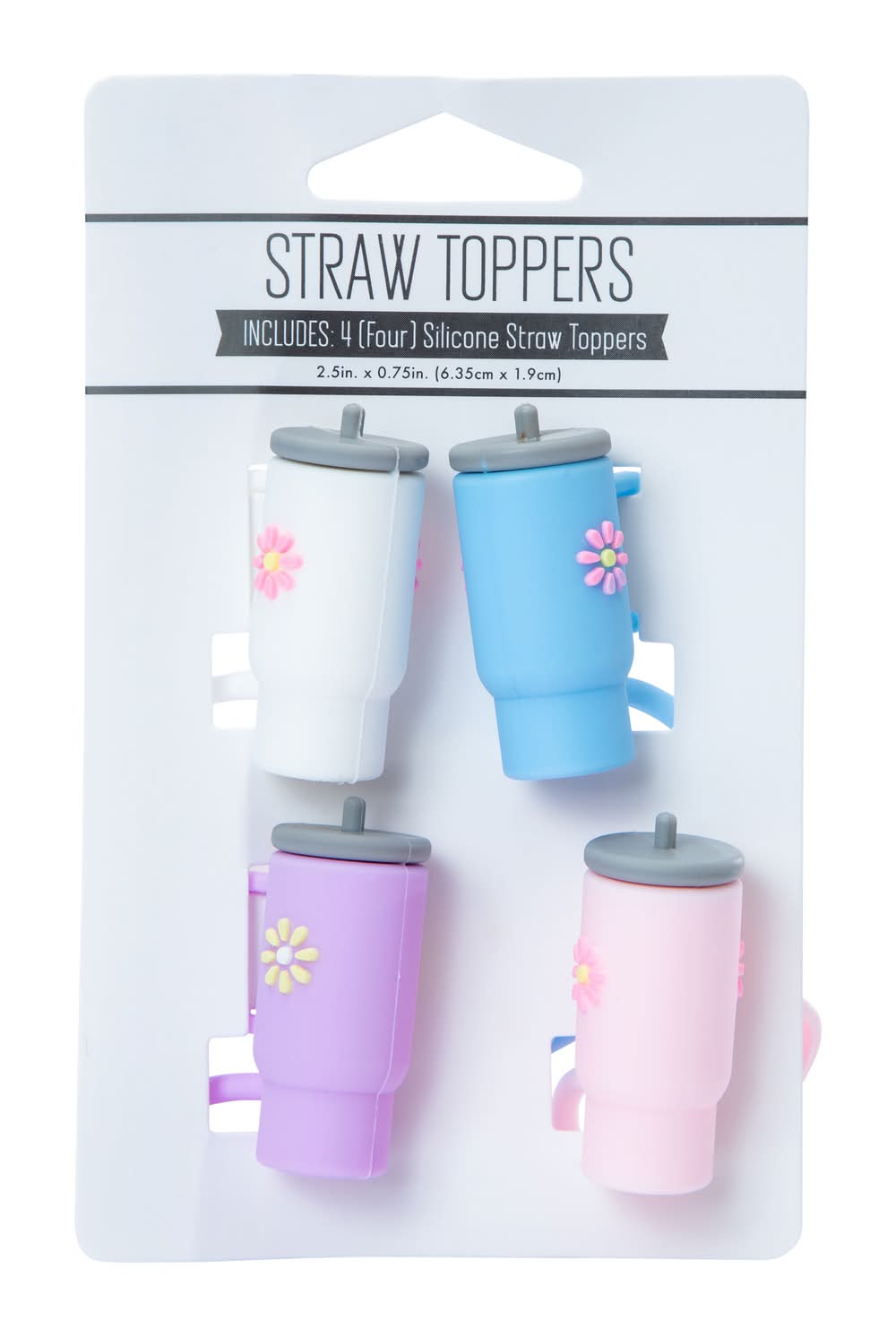 Tumbler Straw Toppers 4-Count