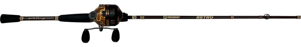 ProFISHiency Retro 6 ft M Freshwater Spincast Rod and Reel Combo, Standard