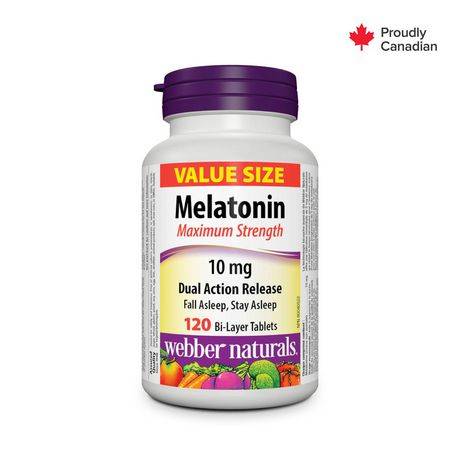 Webber Naturals Melatonin Maximum Strength Dual Action Release 10 mg