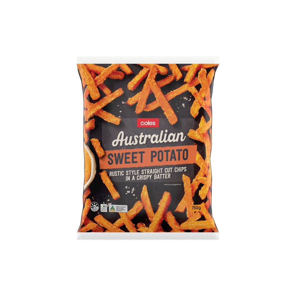 Coles Frozen Chips Sweet Potato (750g)