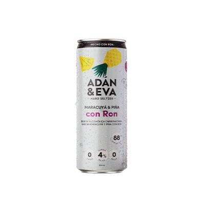 Adan&Eva Cerveza Con Ron Maracuya Y Piña Lata 355 Ml