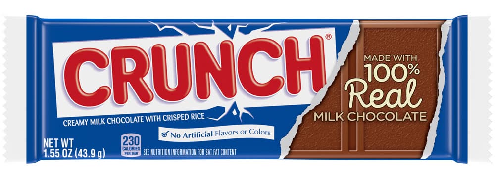 Crunch 100% Real Candy Bar, Milk Chocolate (1.55 oz)
