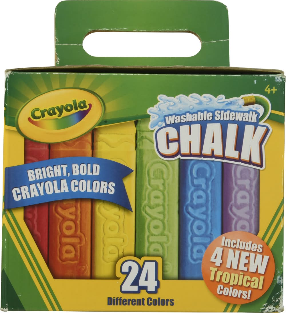 Crayola Washable Sidewalk Chalk, Assorted (24 ct)