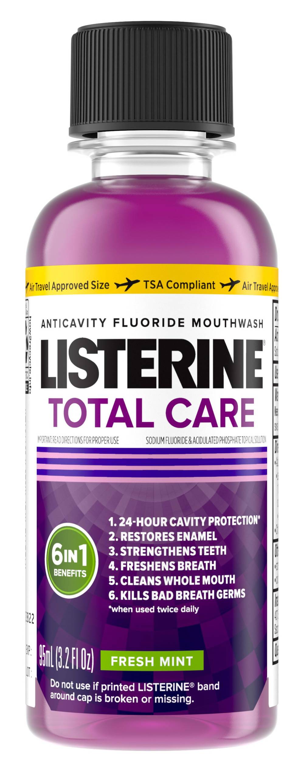 Listerine Total Care Anticavity Fresh Mint Mouthwash (3.2 fl oz)