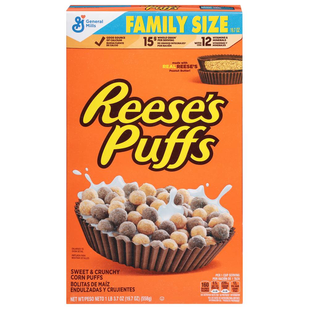 Reese's Family Size Sweet & Crunchy Corn Cereal (19.7 oz)