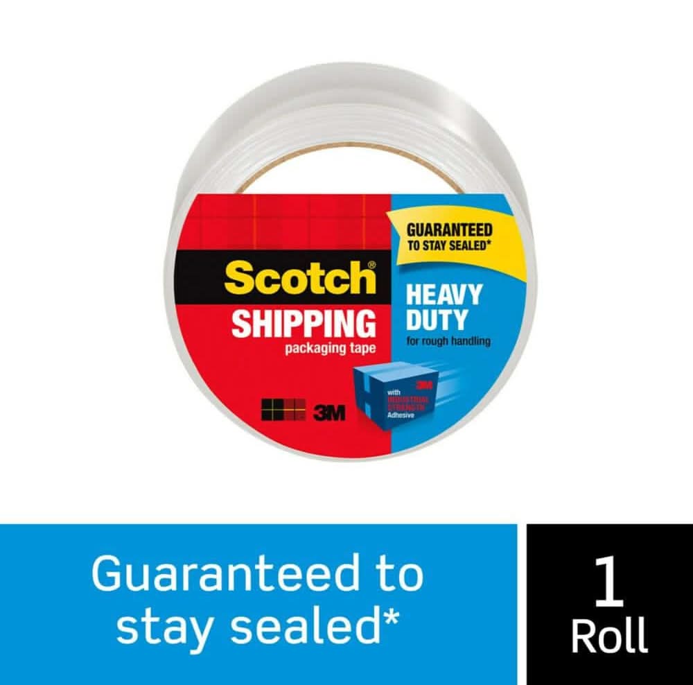Scotch 1.88 In. X 54.6 Yds. Heavy Duty Clear Shipping And Packaging Tape