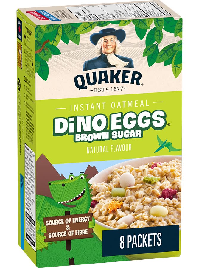 Quaker gruau instantané dinoseufs à saveur de cassonade (8 unités, 304 g) - dino eggs instant oatmeal (304g)