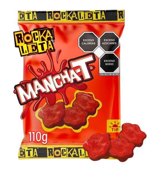 Rockaleta · Mancha-t gomitas enchiladas, piña-mandarina (110 g)