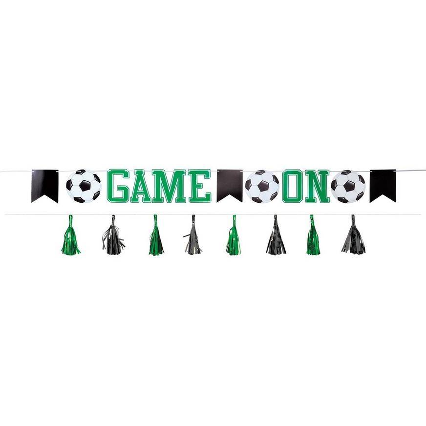 Game On Soccer Cardstock Foil Banner Set, 2pc, 6ft - Corner Kick