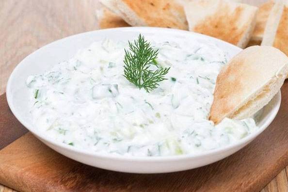 Order House Made Taztiki Plate & Pita Bread food online from Shishkabab store, Gresham on bringmethat.com