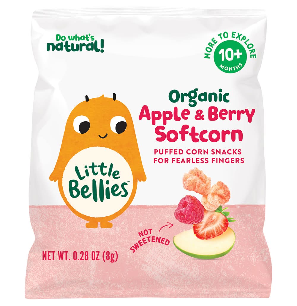 Baby Bellies Organic Apple & Berry Softcorn Puffed Corn Snacks (0.3 oz)