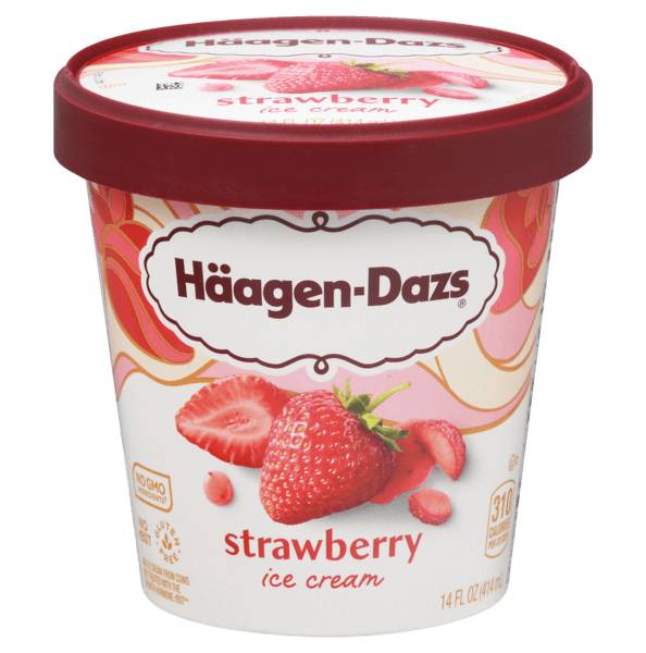 Haagen-Dazs Strawberry Ice Cream 14oz
