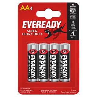 Eveready Super Heavy Duty Aa Batteries 4S