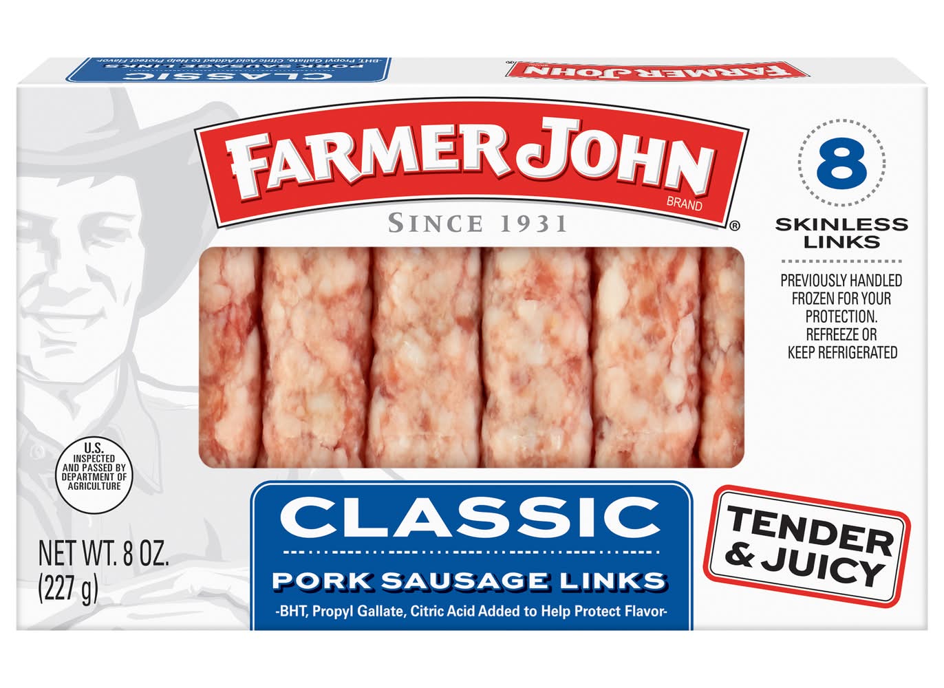 Farmer John Classic Pork Sausage Links (8 oz, 8 ct)