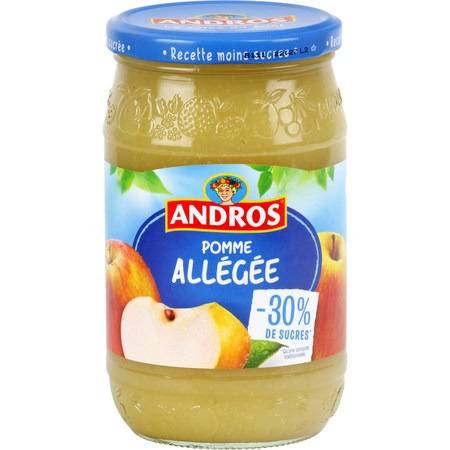 Compote pommes allégée ANDROS - le pot de 730 g