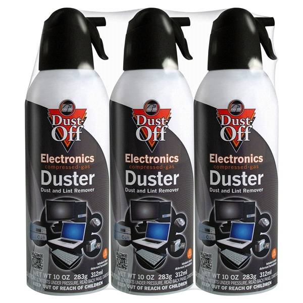Falcon Dust-Off aerosol compressed gas (152a) disposable cleaning duster, 3-count 10 oz can
