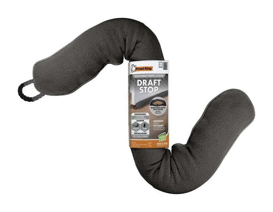 Frost King Draft Stop With Zipper (Dark Grey)