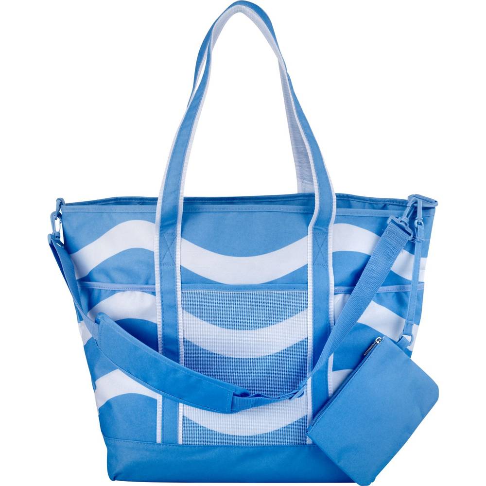 Sun & Sky Jumbo Insulated Beach Bag, Blue