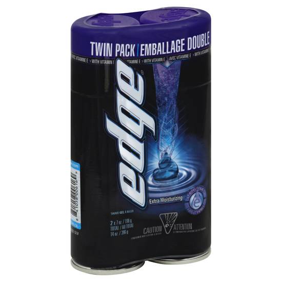 Edge Extra Moisturizing Shave Gel Twin pack (2 x 7 oz)