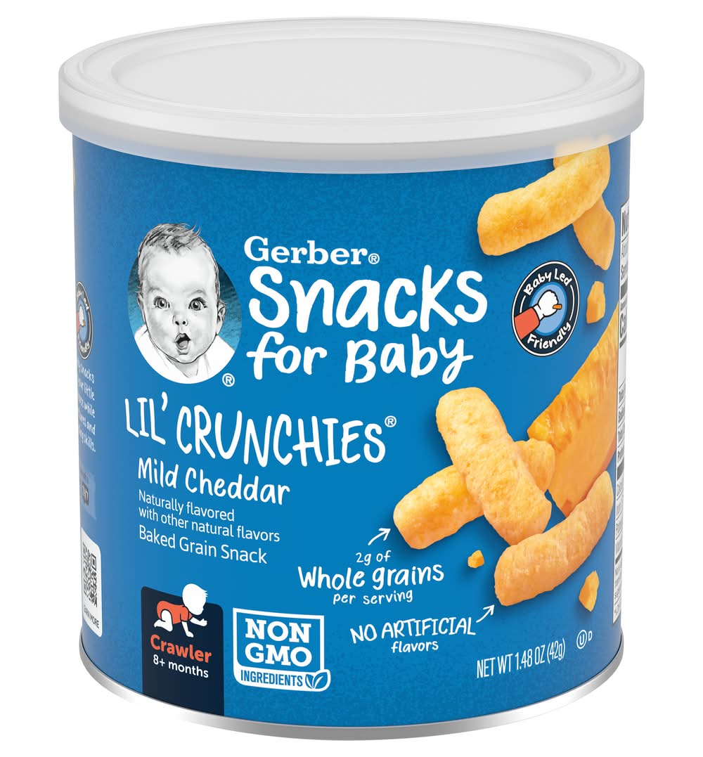 Gerber Lil Crunchies Mild Cheddar Snacks (1.48 oz)