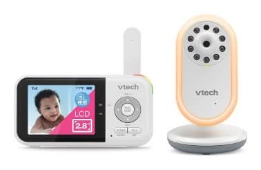 VTech Digital Video Baby Monitor With Night Light, 2.8 in, White