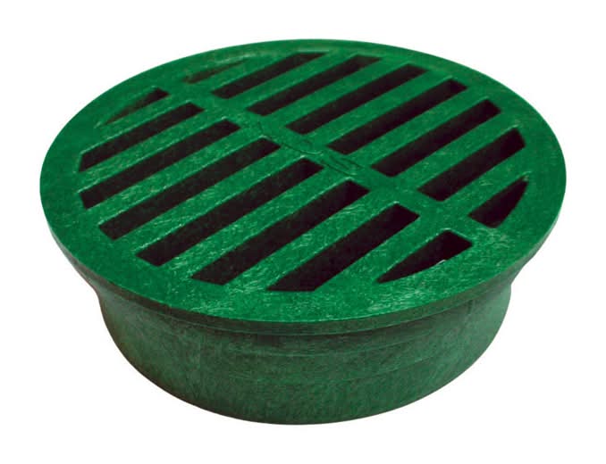 Nds 4 In. Green Round Polyethylene Drain Grate