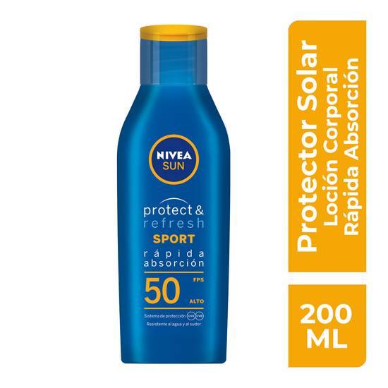 Nivea sun protector solar sport fps 50+ (botella 200 ml)