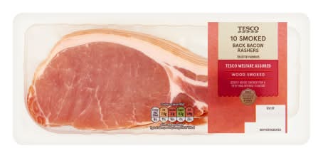 Tesco Smoked Back Bacon Rashers (10 pack)