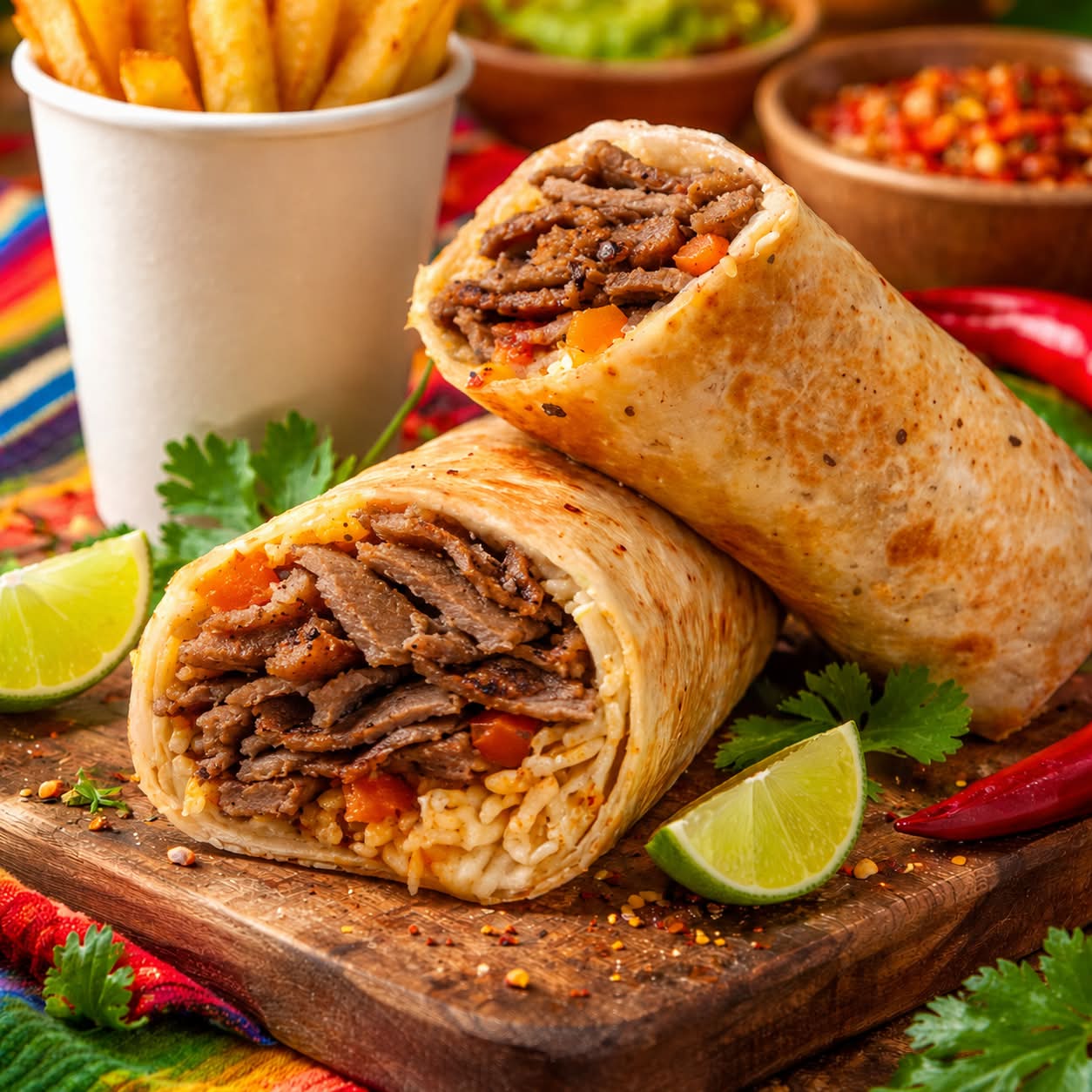 Le Spécial Kebab Burritos 🌯 + Frites 🐓🇲🇽