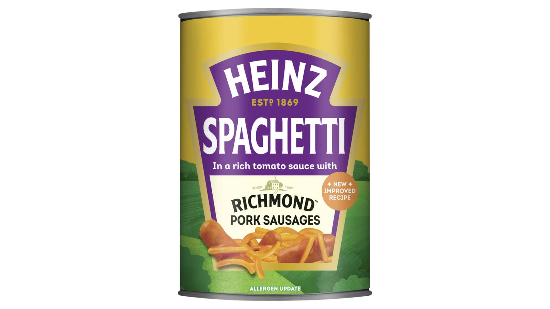 Heinz Spaghetti in a Rich Tomato Sauce With Richmond Pork Sausages (400g)
