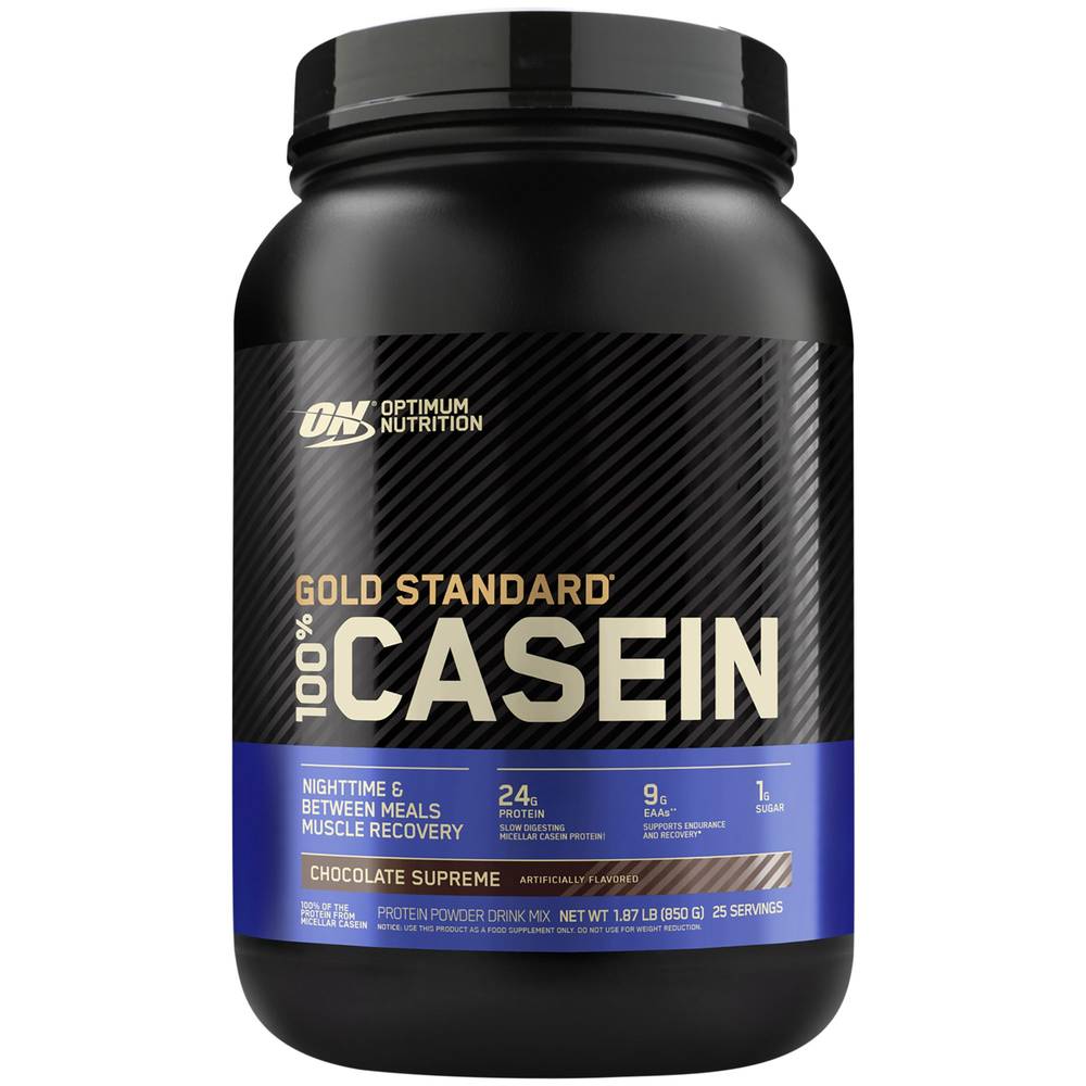 Optimum Nutrition Gold Standard 100% Casein Protein Powder, Chocolate Supreme (850 g)