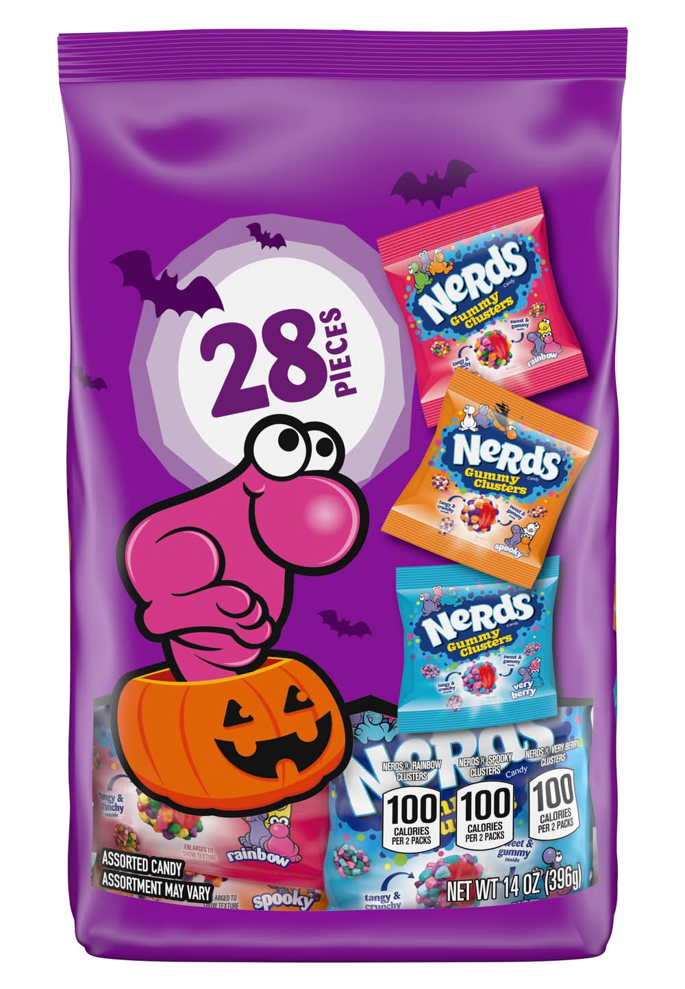 Nerds Halloween Gummy Clusters Candy, Assorted (14 oz, 28 ct)