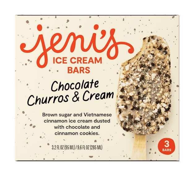 Chocolate Churros & Cream Ice Cream Bars