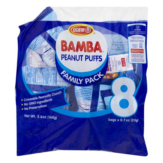 Osem Bamba Family pack Peanut Puffs (8 ct)