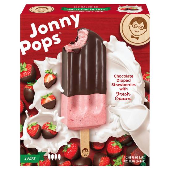 Jonny Pops Chocolate Dipped Ice Pops (strawberries)