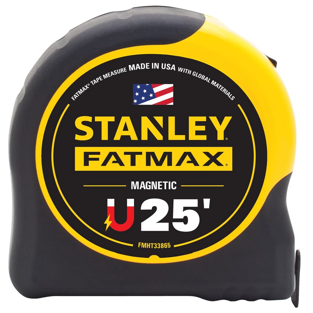 Stanley Fatmax 25 Ft. L X 1.25 In. W Compact Wide Blade Magnetic Tape Measure 1 Pk